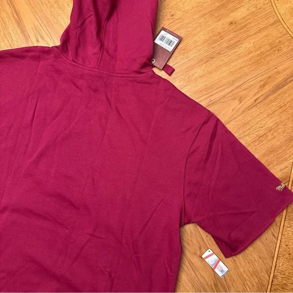 Mitchell & Ness Arizona State Sun Devils Pregame Hoodie Size Large Maroon Fleece